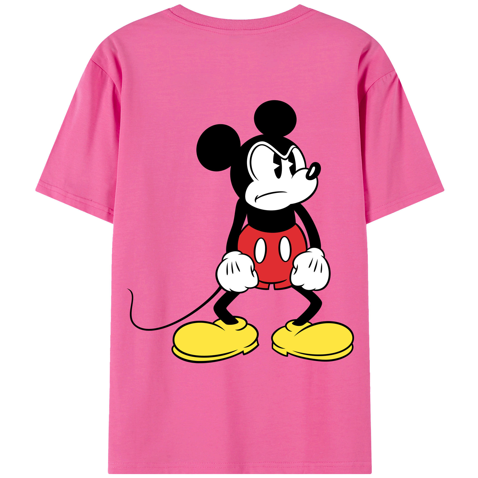 （画像用） ミッキーマウス Mickey Mouse レディース半袖Tシャツ(バックプリント)